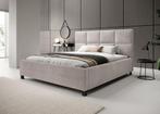 Meubella tweepersoonsbed Soline 180x200 beige ribstof, Nieuw, 180 cm, Verzenden