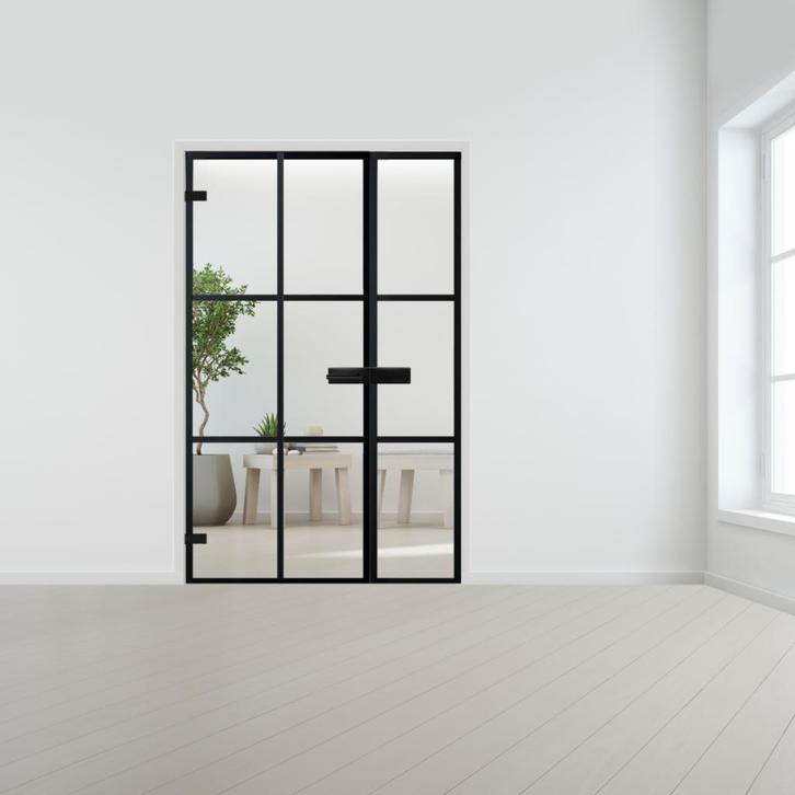 Steel look deur met zijlicht voor stomp kozijn, Doe-het-zelf en Bouw, Deuren en Vliegenramen, Nieuw, Verzenden