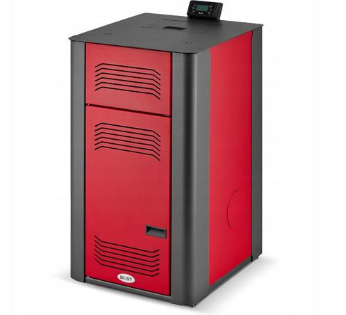 Pelletkachel cv - 17 kW - 30kg pellettank - rood zwart, Huis en Inrichting, Kachels, Nieuw, Ophalen of Verzenden