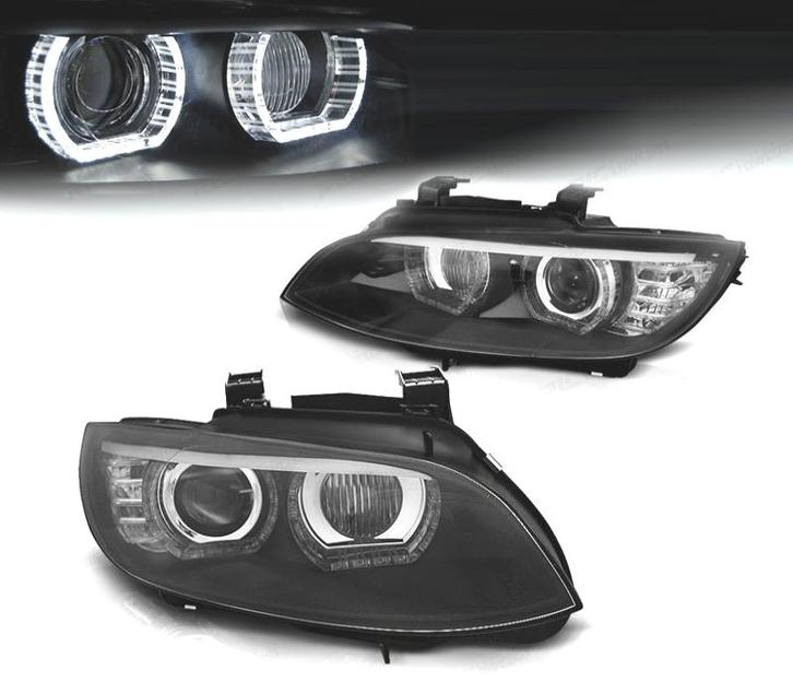 PHARES BMW E92 E93 XÉNON AFS ANGEL EYES LED DLR FOND NOIR, Autos : Pièces & Accessoires, Éclairage, Envoi