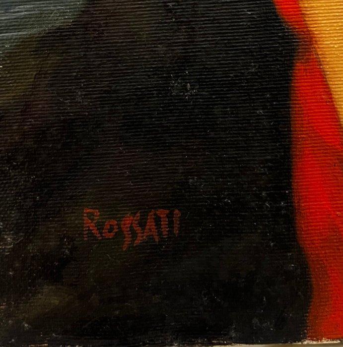 Marco Rossati (1943) - Maschera, Antiek en Kunst, Kunst | Schilderijen | Modern