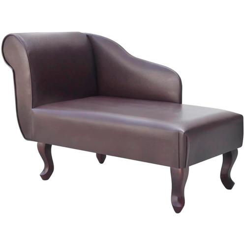 vidaXL Chaise longue kunstleer bruin, Huis en Inrichting, Zetels | Zetels en Chaises Longues, Nieuw, Verzenden