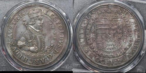 Oostenrijk. Leopold V. Thaler (taler) 1628/6 - PCGS AU58, Postzegels en Munten, Munten | Europa | Niet-Euromunten