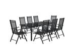 Veiling - Aluminum tuinset - Milano - 9-delig - Donkergrijs, Nieuw