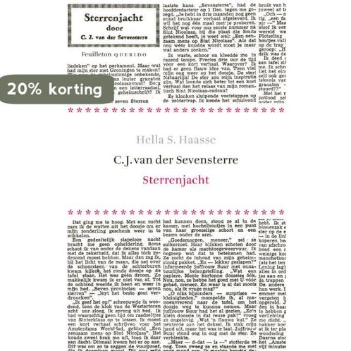 Sterrenjacht 9789021433288 C.J. van der Sevensterre, Livres, Romans, Envoi