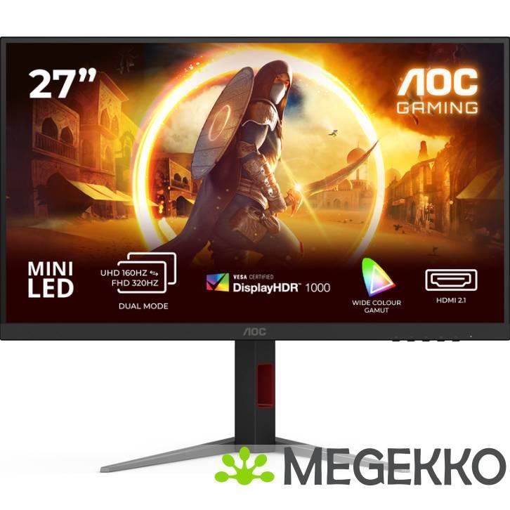 AOC G4 U27G4XM 27  4K 160Hz / FHD 320Hz MiniLED Monitor, Computers en Software, Overige Computers en Software, Nieuw, Verzenden