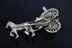 Figurine miniature - Paard en wagen - Argent 835
