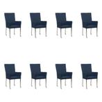 Set van 8 Leren eetkamerstoelen Deal met armleuning -, Ophalen of Verzenden