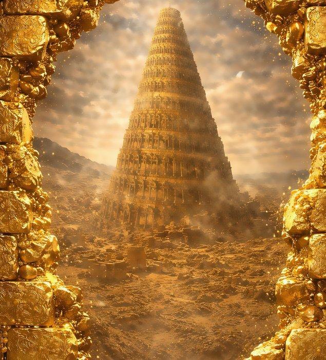 DynasT - Trompe loeil #4 - Cité dor - XXL- unique 1/1, Antiek en Kunst, Kunst | Schilderijen | Modern