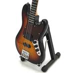 Miniatuur Fender Jazz basgitaar met gratis standaard, Verzamelen, Verzenden, Nieuw, Beeldje, Replica of Model