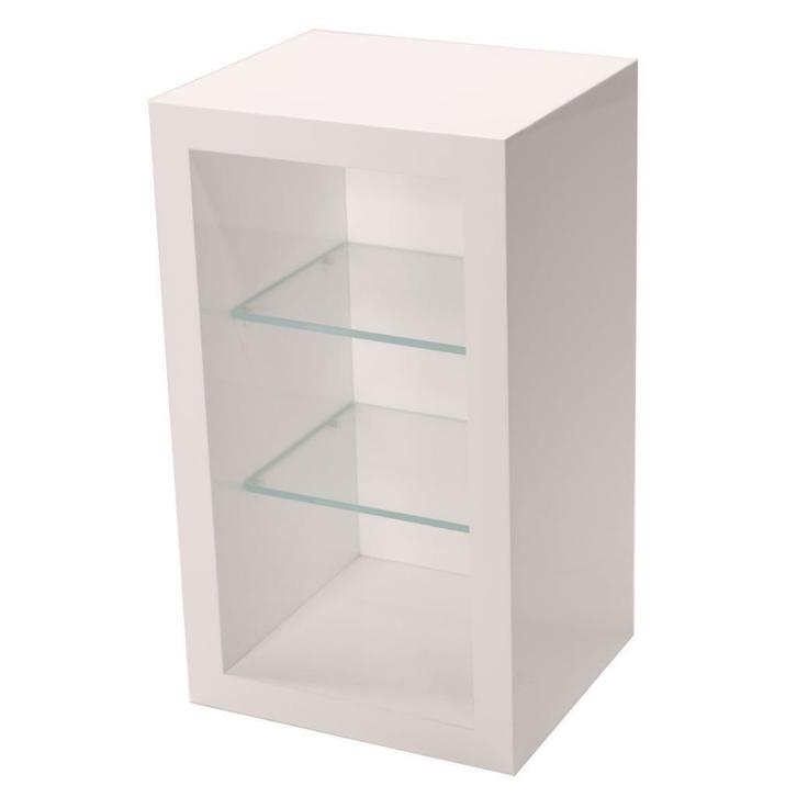 *TIP*  HIGH GLOSSY WIT WANDKASTJE MET 2 GLASPLATEN S-VEC-00, Zakelijke goederen, Kantoor en Winkelinrichting | Winkel en Inventaris