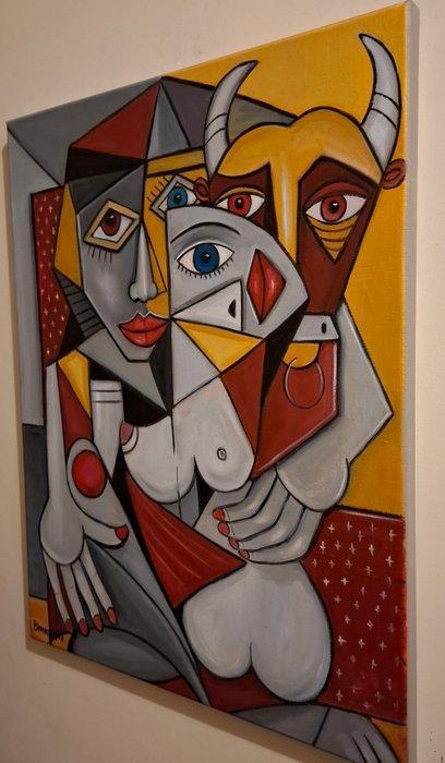 Olena Blinnikova(1963) - Oil painting-O Animal interior-No, Antiquités & Art, Art | Objets design