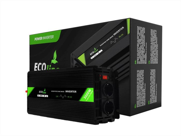 Omvormer 12V Naar 220V/230V - 3000w  - Gemodificeerde sinus, Auto-onderdelen, Elektronica en Kabels, Nieuw, Verzenden