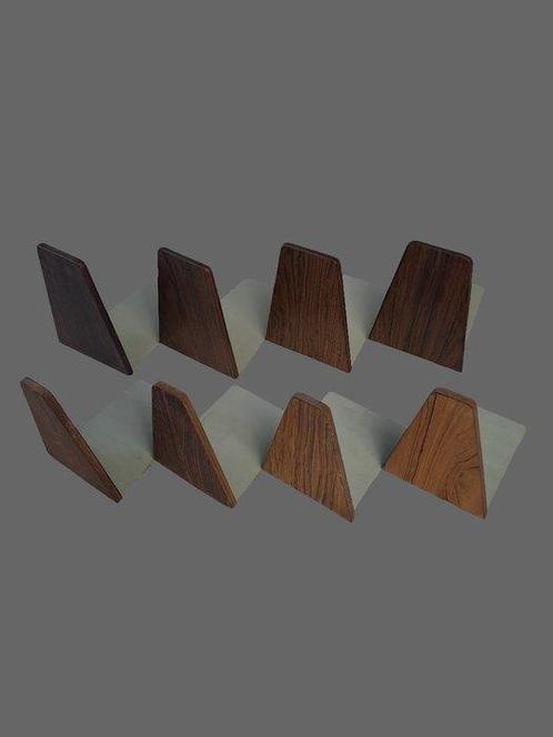 Boekensteunen - Hout, Metaal - Set van acht vintage, Antiek en Kunst, Kunst | Designobjecten