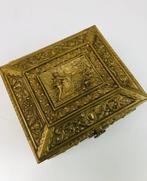 Gotische stijl Reliekschrijn doos - Verguld brons -