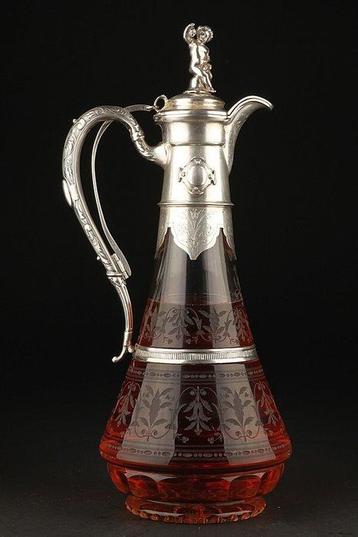 Karaf - .800 zilver, Antiek en Kunst