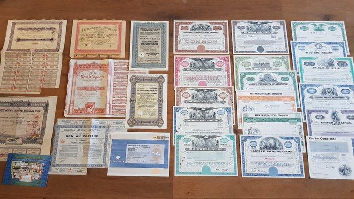 25 historische aandelen uit de geschiedenis van de mondiale, Antiek en Kunst, Antiek | Wandborden en Tegels