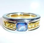 Bague - 18 carats Or blanc, Or jaune -  1.25ct. tw. Saphir -, Nieuw