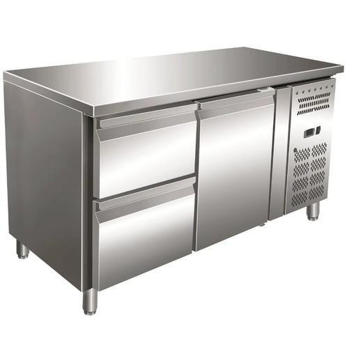 Koelwerkbank | 314L | 1 Deur + 2 Laden (1/1 GN) | +2°C/+8°C, Zakelijke goederen, Horeca | Keukenapparatuur, Nieuw in verpakking