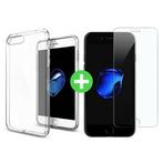 iPhone 7 Plus Transparant TPU Hoesje + Screen Protector, Télécoms, Téléphonie mobile | Housses, Coques & Façades | Marques Autre