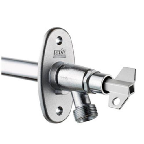 Buitenkraan Rada Gevelkraan Vorstvrij Met Sleutel 1/2 Inch, Doe-het-zelf en Bouw, Sanitair, Kraan, Nieuw, Chroom, Ophalen of Verzenden
