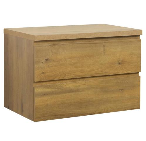 Wastafelkast Angela 80 x 48 cm Eiken Wastafelmeubel, Huis en Inrichting, Badkamer | Badkamermeubels, Nieuw, Verzenden