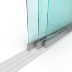 Schuifloket op maat - 3 panelen, 3 sporen - Gehard glas 6 mm, Doe-het-zelf en Bouw, Nieuw, Verzenden