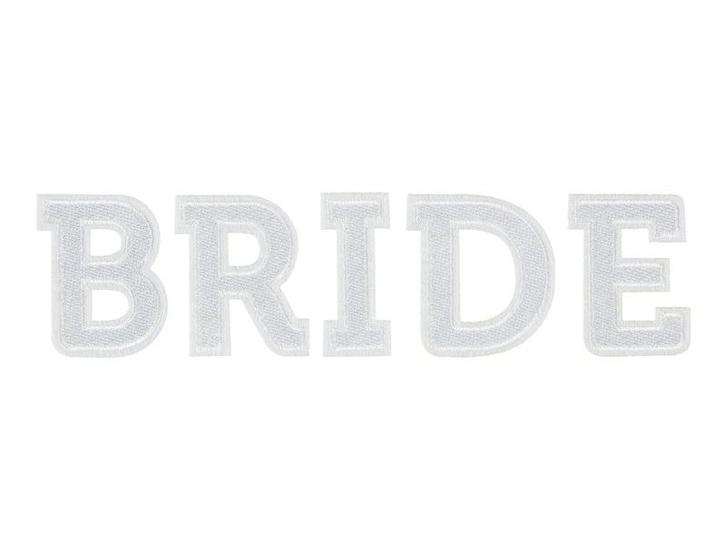 Strijk Embleem Bride 24cm, Hobby en Vrije tijd, Feestartikelen, Nieuw, Verzenden