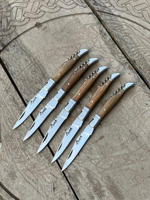 Keukenmes - Kitchen knife set - Lagioule met bij, vouwmes,, Antiek en Kunst, Antiek | Keukengerei