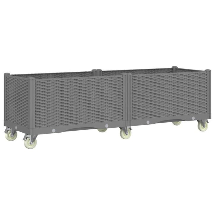 Plantenbak op Wielen: Kweek Zelf je Groenten! | Retour Deal, Tuin en Terras, Bloembakken en Plantenbakken, 30 tot 60 cm, 100 cm of meer
