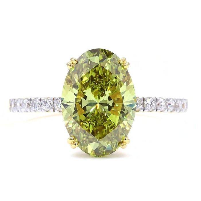 Zonder minimumprijs - Ring - 18 karaat Geel goud - 3.35ct., Bijoux, Sacs & Beauté, Bagues