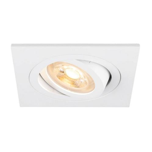 SLV NEW TRIA inbouw spot vierkant GU10 wit- 75mm, Huis en Inrichting, Lampen | Plafondlampen, Nieuw, Verzenden