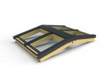 Zelfbouw lichtstraat 4 vak zadeldak 1500x1920mm-Antraciet ge, Doe-het-zelf en Bouw, Verzenden, Nieuw