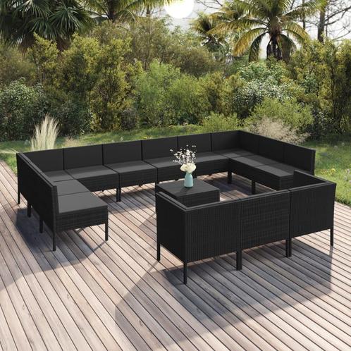 vidaXL Salon de jardin 14 pcs avec coussins Résine, Jardin & Terrasse, Ensembles de jardin, Salons de jardin, Neuf, Envoi