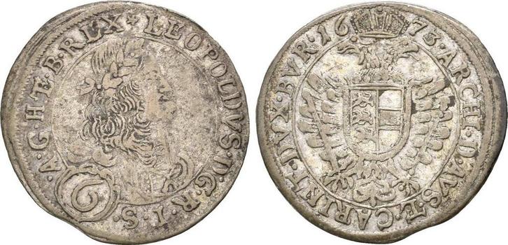 6 Kreuzer St Veit 1673 Habsburg Leopold I 1657-1705, Postzegels en Munten, Munten | Europa | Niet-Euromunten, België, Verzenden