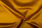 Glanzende stof goudgeel - Satijn stof 50m op rol, Nieuw, Verzenden