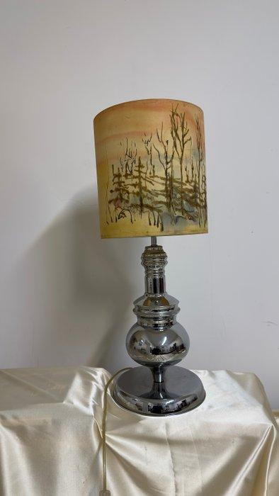 Lampe - Fer, Chromé(e) - abat-jour chromé, Maison & Meubles, Maison & Meubles | Autre
