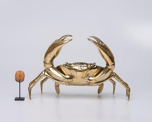 sculptuur, NO RESERVE PRICE - Bronze Polished Crab Sculpture, Antiek en Kunst, Kunst | Designobjecten