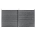 vidaXL Schutting 353x186 cm HKC grijs, Tuin en Terras, Verzenden, Nieuw