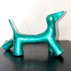 Abdoulaye Derme - Sculpture, Chien - 15.5 cm - Bronze peint, Antiquités & Art