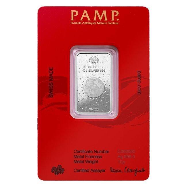 10 gram - Zilver .999 - 2025 10g 999 PAMP Suisse Lunar Year, Postzegels en Munten, Edelmetalen en Baren