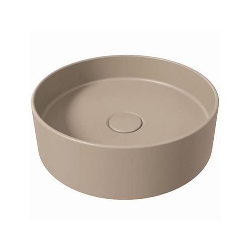 Opbouw Waskom Salenzi Hide Circle 40x12 cm Mat Taupe, Doe-het-zelf en Bouw, Sanitair, Overige typen, Nieuw, Ophalen of Verzenden
