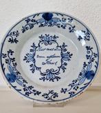 Delft - Bord - Proverb plate - Keramiek, Antiquités & Art