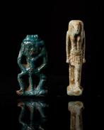 Oud-Egyptisch God Bes en Thoth amuletten - 3.7 cm