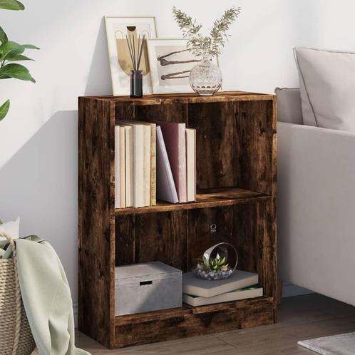 vidaXL Boekenkast 60x24x76 cm bewerkt hout gerookt, Huis en Inrichting, Kasten | Boekenkasten, Nieuw, Verzenden