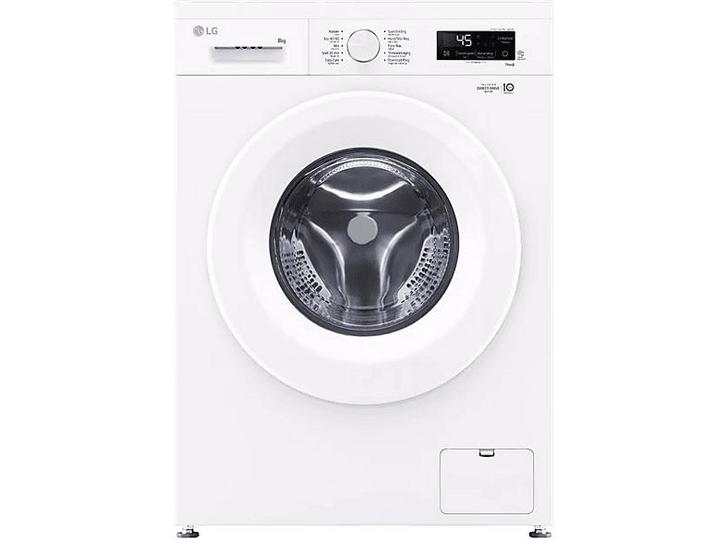 LG - Wasmachine Voorlader - 8 kg - Essence White, Elektronische apparatuur, Wasmachines, 85 tot 90 cm, Nieuw, Voorlader, Energieklasse A of zuiniger
