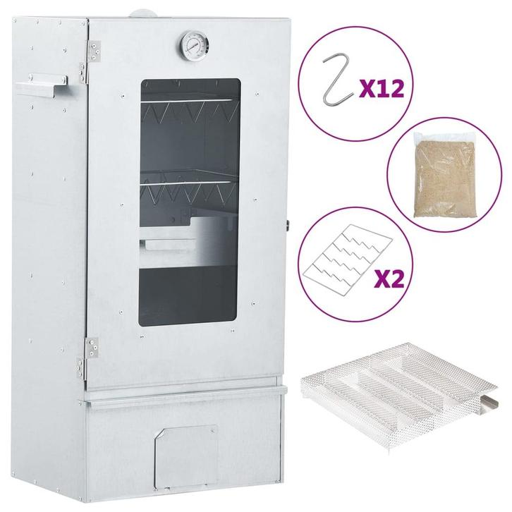 vidaXL BBQ-rookoven met koude rookgenerator gegalvaniseerd, Elektronische apparatuur, Overige elektronische apparatuur, Nieuw