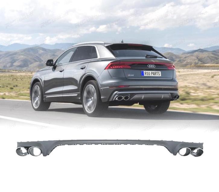 DIFFUSEUR AUDI Q8 19-23 LOOK SQ8 + EMBOUTS DÉCHAPPEMENT CHR, Auto-onderdelen, Carrosserie, Verzenden