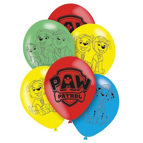Paw Patrol Ballonnen 27,5cm 6st, Hobby en Vrije tijd, Feestartikelen, Nieuw, Verzenden