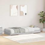 vidaXL Opbergbedframe met hoofdeinde Grijs Sonoma 90 x 200, Huis en Inrichting, Slaapkamer | Bedden, Verzenden, Nieuw